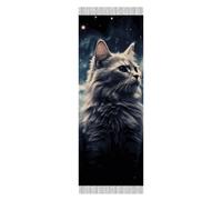 Anceky Sciarpa da donna, sciarpa invernale, scialle da viaggio, sciarpa stampata con motivo Un gatto in una nebulosa, per donna