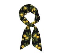 Anceky Sciarpa lunga da donna stampata con limone fresco, che misura 46,9 x 3,1 pollici, veste perfettamente e mostra facilmente un temperamento elegante.