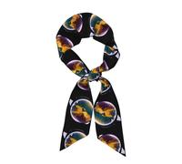 Anceky Sciarpa lunga da donna stampata con motivo a leone allo specchio, misura 46,9 x 3,1 pollici, veste perfettamente e mostra con facilità un temperamento elegante.
