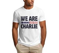Anceky Siamo Charlie Kirk Shirts Support Hero Charlie T-Shirt da Uomo