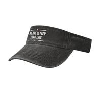 Anceky Siamo Migliori di Questo Cappello con Visiera in Denim Unisex, da Golf, Sportivo, con Parte Superiore Vuota