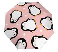 Anceky Simpatico pinguino, ombrello completamente automatico, antivento, con protezione UV, idrorepellente, dal design compatto, ideale per i viaggi e come regalo elegante per ogni occasione.