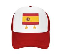 Anceky Spagna 2026 2 Star Trucker Hat Español Football Spanish Supporter Fan Mesh cap