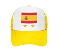Anceky Spagna 2026 2 Star Trucker Hat Español Football Spanish Supporter Fan Mesh cap