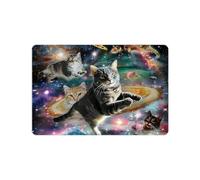 Anceky Tappetino da bagno Space Cats in fango diatomeico, asciugatura rapida, super assorbente, retro in gomma antiscivolo, facile da riporre per uso domestico, 24x16 pollici