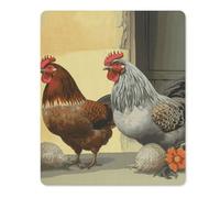 Anceky Tappetino per mouse con base in gomma, tappetino per mouse da gioco, con stampa di polli italiani, 7,1 x 8,7 pollici