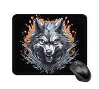 Anceky Tappetino per mouse da gioco quadrato WolfPad con base in gomma antiscivolo 20 * 25 cm
