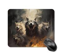 Anceky Tappetino per mouse da gioco Wolf Square con base in gomma antiscivolo 20 * 25 cm
