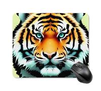 Anceky Tappetino per mouse Little Fat Tiger Head, 25 * 30 cm di spessore, bordi cuciti in gomma, impermeabile, quadrato, con motivo carino, per giochi, lavoro, computer, ufficio