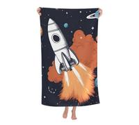 Anceky Telo mare oversize con stampa di razzo nello spazio, morbido e ad asciugatura rapida, ideale per spiaggia, piscina, a, viaggi e sport.