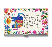 Anceky Una giornata inizia con una mentalità - Porta biglietti da visita sottile per uomo e donna