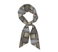 Anceky Una lunga sciarpa da donna stampata con specchio, che misura 46,9 x 3,1 pollici, veste perfettamente e mostra con facilità un temperamento elegante.