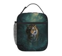 Anceky Una tigre nel profondo di una giungla surreale. Portapranzo riutilizzabile e isolato, ideale per ufficio, lavoro, picnic, campeggio e spiaggia.