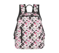 Anceky Zaini per laptop con simpatici gatti, dolci gattini, cuori e farfalle, da viaggio, sportivi, leggeri, a tracolla, grandi, da lavoro, con tasche multiple, per il campeggio