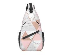 Anceky Zaino a tracolla con tracolla in marmo grigio oro rosa per uomo e donna, leggero, con una sola tracolla, per escursionismo, passeggiate, ciclismo, viaggi