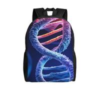 Anceky Zaino carino con elica genetica DNA, impermeabile, leggero, casual, da viaggio, per laptop, per uomo e donna