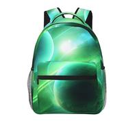 Anceky Zaino casual Green Light Planet, zaino da viaggio per laptop