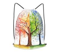 Anceky Zaino con coulisse, borsa da palestra con coulisse, borsa da nuoto Four Seasons Tree per uomo e donna