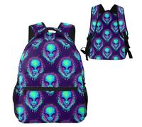 Anceky Zaino da palestra e sportivo Trippy Blue Tie Dye Alien, leggero e casual, ideale per tutti i giorni.
