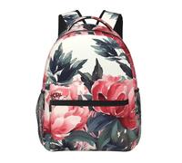 Anceky Zaino da spiaggia per laptop da 15,6 pollici, stile casual, da donna e da uomo, modello Peonies Spring, Puerto Rico