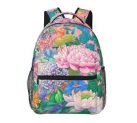 Anceky Zaino da viaggio con illustrazioni botaniche altamente decorative, zaino per laptop, zaino casual per uomo e donna.