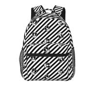 Anceky Zaino da viaggio leggero con strisce a forma di bulldog francese, con motivo a cane e cartone animato, grande capacità, per notebook, borsa da lavoro, per yoga, spiaggia, escursionismo