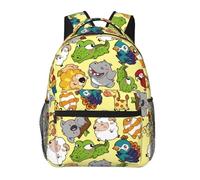 Anceky Zaino da viaggio per laptop con motivo a cartone animato, ippopotamo, coccodrillo, koala e giraffa, leggero, di grande capacità, per lavoro, yoga, spiaggia, escursionismo.