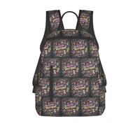 Anceky Zaino da viaggio per laptop con scarabocchio e buon compleanno, zaino sportivo, borsa a tracolla leggera, grande borsa da lavoro con tasche multiple per il campeggio