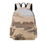 Anceky Zaino da viaggio per laptop Desert Ruins con tasche multiple, borsa per libri - resistente, leggero, zaino casual da giorno - adulto
