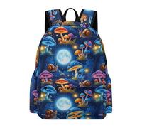 Anceky Zaino divertente e leggero con grafica psichedelica di luna e funghi per uomo e donna.