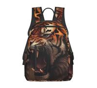 Anceky Zaino leggero da uomo Angry Tiger per laptop, ideale per viaggi ed escursioni.