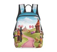 Anceky Zaino leggero da uomo Candy Land, borsa per laptop ideale per viaggi ed escursioni.