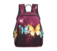 Anceky Zaino leggero da uomo con farfalla d'amore, borsa per laptop da viaggio Hiki