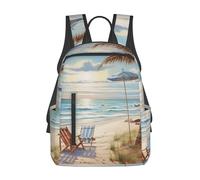 Anceky Zaino leggero da uomo per dipingere la spiaggia, borsa per laptop, ideale per viaggi ed escursioni.