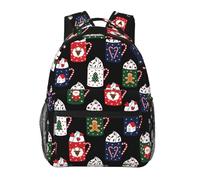 Anceky Zaino leggero da viaggio con forma di Babbo Natale, a forma di cuore, a forma di albero di Natale, a forma di omino di pan di, per laptop, di grande capacità, per lavoro, yoga, spiaggia, escur