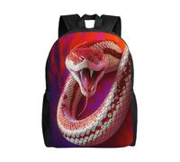 Anceky Zaino leggero per laptop con stampa digitale di un serpente dagli occhi rossi, ideale per viaggi e tempo libero, unisex, per adulti.
