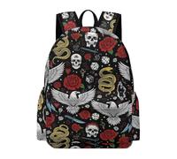 Anceky Zaino per laptop carino per uomo e donna, zaino per laptop Cool Rock Wild Eagle Re