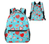 Anceky Zaino per laptop con elegante motivo a tema San Valentino, resistente all'acqua, ideale per ufficio e comunicazioni.