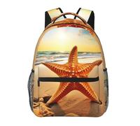 Anceky Zaino per laptop da 15,6 pollici, modello Starfish, da donna e da uomo, stile casual, con motivo a castello vicino al lago Stones