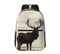 Anceky Zaino per laptop da 17 pollici impermeabile da donna e uomo Carry Deer on the Foggy Mountain