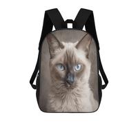 Anceky Zaino per laptop resistente, carino, bello, siamese, primo piano, piccolo zaino da uomo