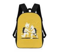 Anceky Zaino per laptop resistente, carino, giallo e bianco, piccolo zaino da combattimento da uomo