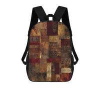 Anceky Zaino per laptop resistente con grazioso motivo patchwork, piccolo zaino da uomo