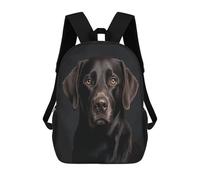 Anceky Zaino per laptop resistente con stampa di un simpatico cane Labrador nero, piccolo zaino da uomo