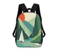 Anceky Zaino per laptop resistente e carino, ideale per la zona acquatica vicino alle montagne, piccolo zaino da uomo