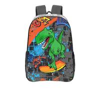 Anceky Zaino trasparente con dinosauro, skateboard, graffiti, Rex, zaino trasparente in PVC, zaino da viaggio da 16 pollici, borsa sportiva per esterni, borse casual per lavoro e campeggio