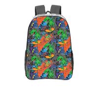 Anceky Zaino trasparente con dinosauro, skateboard, graffiti, Rex, zaino trasparente in PVC, zaino da viaggio da 16 pollici, borsa sportiva per esterni, borse casual per lavoro e campeggio