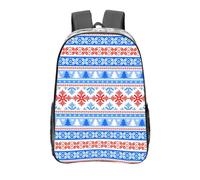 Anceky Zaino trasparente con fiocco di neve e alberi di Natale lavorati a maglia, PVC trasparente da 16 pollici, borsa sportiva per esterni er lavoro e c