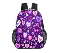 Anceky Zaino trasparente con immagine di un cuore color pesca, zaino grande trasparente con spallacci regolabili, viaggi e sport.