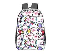 Anceky Zaino trasparente con simpatiche pecorelle addormentate, in PVC trasparente, da 16 pollici, per viaggi, sport all'aria aperta, borse casual per lavoro e campeggio.